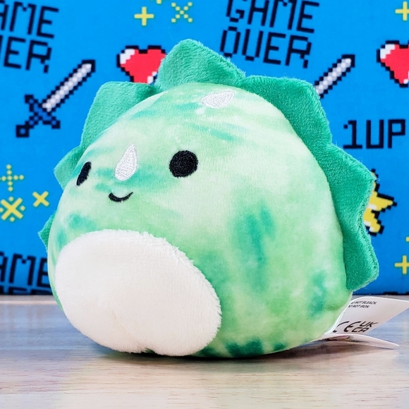 Squishmallow Rocio the Triceratops 3.5" Clip UltraSoft Learning Express Plush - Picture 6 of 12